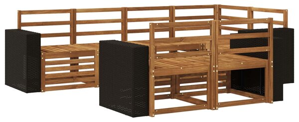 VidaXL Szegmentált kanapé szett 7 pcs Természetes