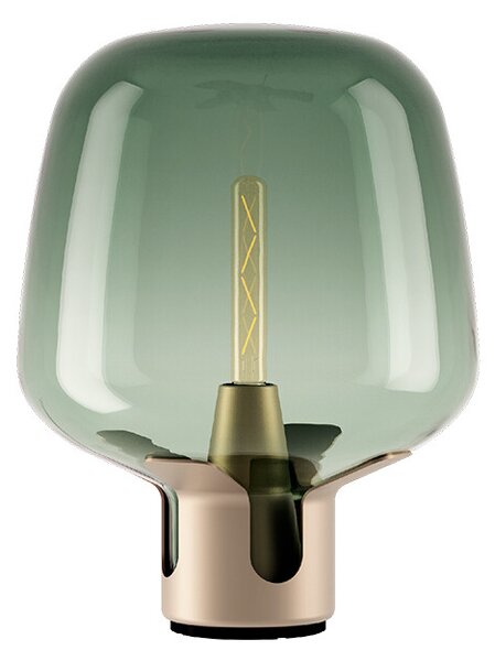 Lodes - Flar Asztali Lámpa Medium Golden/Turquise - Lampemesteren