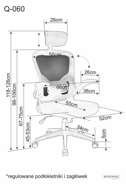 Q-060 Ergonomikus Hálós Forgószék Fekete