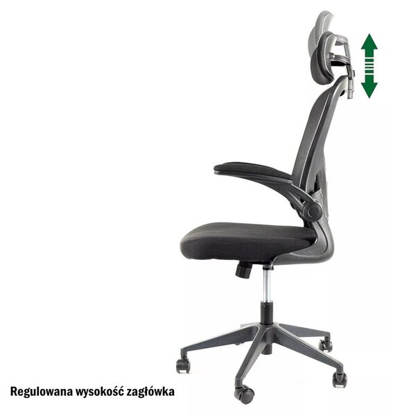 Q-060 Ergonomikus Hálós Forgószék Fekete