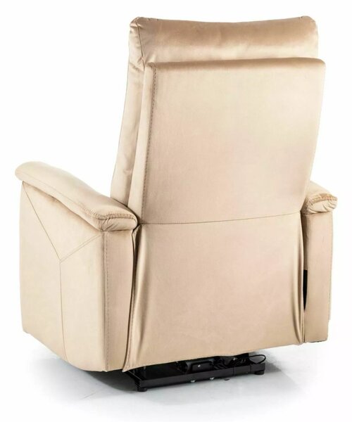 Neptun Velvet Elektromos Masszázsfotel Bársony Bézs Luxus Relax