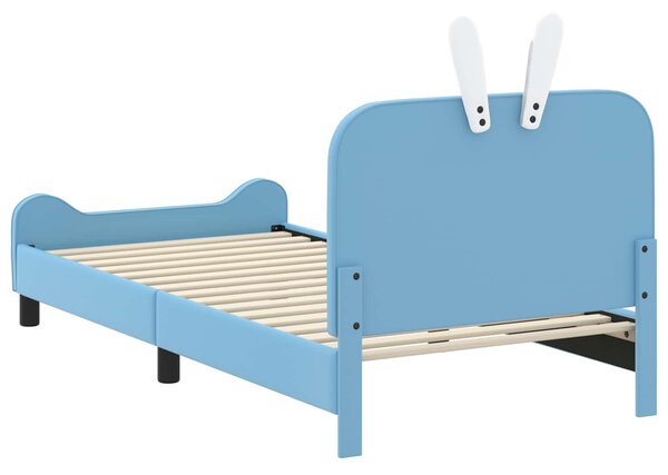 VidaXL Gyerekágy kerettel Kék 80 x 200 cm PU