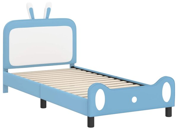 VidaXL Gyerekágy kerettel Kék 80 x 200 cm PU