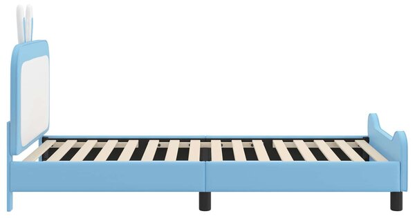 VidaXL Gyerekágy kerettel Kék 80 x 200 cm PU
