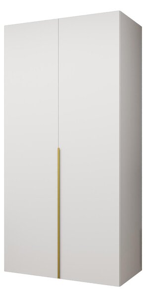 Ruhásszekrény 100 cm Alice 1 (fehér + arany)
