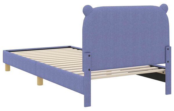 VidaXL Gyerekágy kerettel fejtámlával Farmerkék 80 x 200 cm Szövet