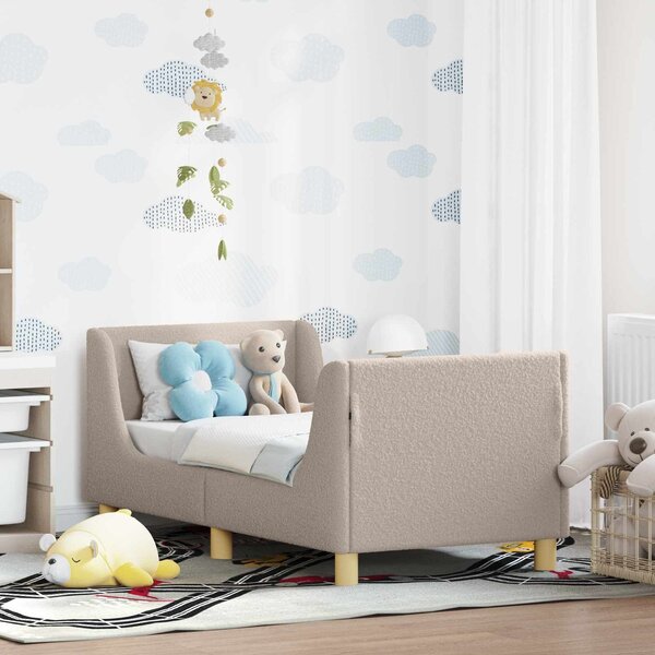 VidaXL Gyerekágy keret fejtámlával Világosszürke 70 x 140 cm