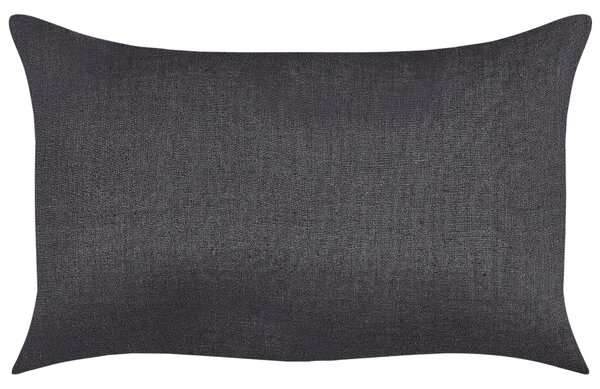 2 db díszpárna BANORI Vászon 30 x 50 cm Fekete Egyszínű