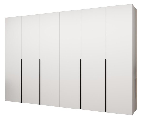 Ruhásszekrény 300 cm Alice 1 (fehér + fekete)