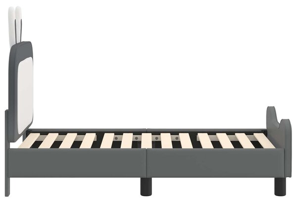 VidaXL Gyerekágy keret fejtámlával Világosszürke 70 x 140 cm PU