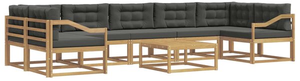 VidaXL Kültéri kanapé szett párnával 6 pcs Fehér és Antracitszürke
