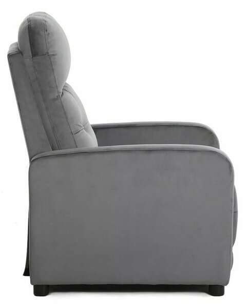 Otus Velvet Kihúzható Bársony Relax Fotel Szürke