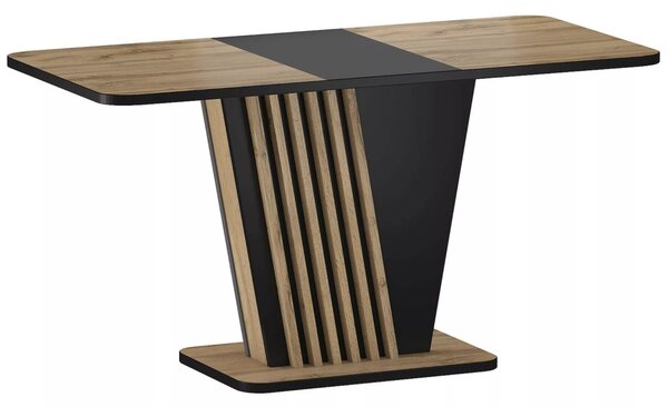 Nevio Artisan Kihúzható Étkezőasztal Laminált Tölgy-Fekete Modern