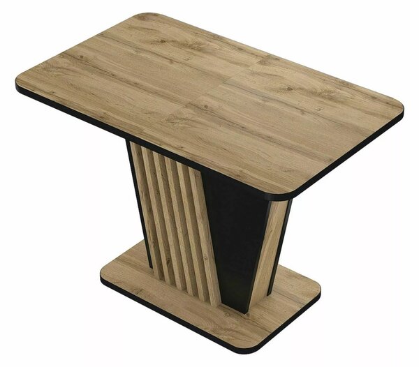 Nevio Artisan Kihúzható Étkezőasztal Laminált Tölgy-Fekete Modern