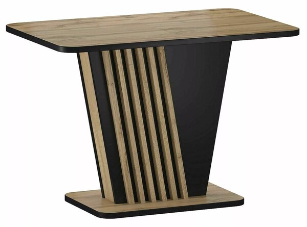 Nevio Artisan Kihúzható Étkezőasztal Laminált Tölgy-Fekete Modern