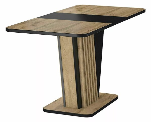 Nevio Artisan Kihúzható Étkezőasztal Laminált Tölgy-Fekete Modern