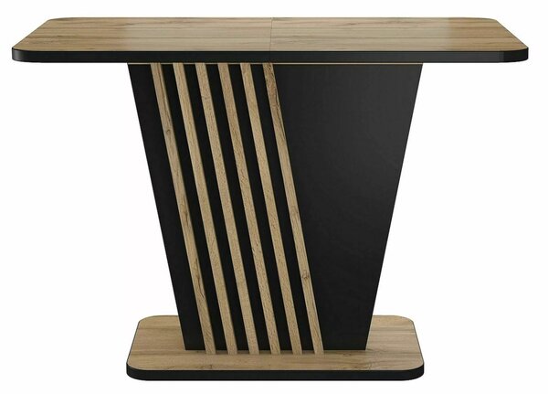 Nevio Artisan Kihúzható Étkezőasztal Laminált Tölgy-Fekete Modern