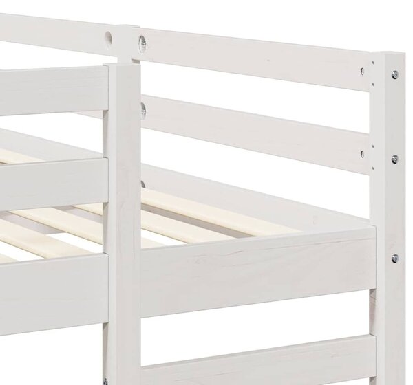 VidaXL Háromszintes emeletes ágykeret Fehér 200 x 200 cm Tömör fenyőfa