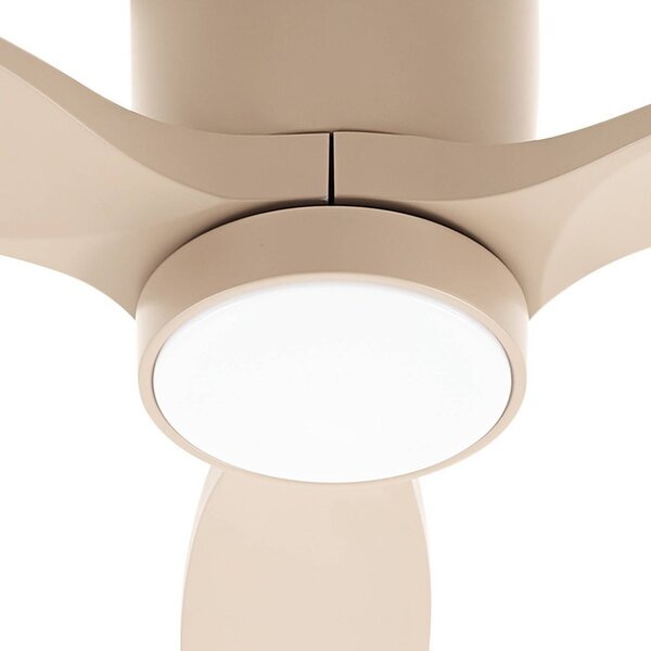 Lucande LED mennyezeti ventilátor Sorin, bézs, DC, csendes, IP44, Krém / borostyánsárga, Nappali / Étkező, fém, Modern