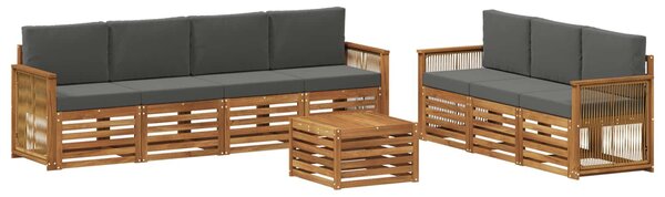 VidaXL Ülőgarnitúrák párnával 8 pcs Tömör Akácfa