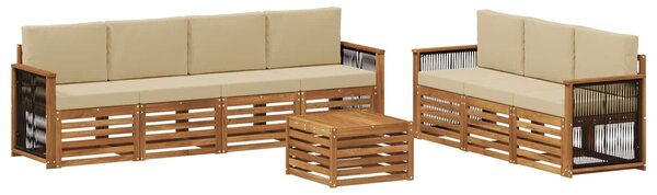 VidaXL Ülőgarnitúrák párnával 8 pcs Tömör Akácfa