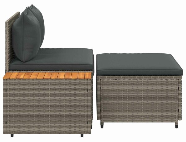VidaXL Kültéri kanapé szett 4 -Seater 4 pcs 55 x 30 x 39 cm