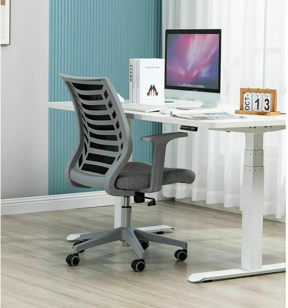 Q-320 Ergonomikus Hálós Forgószék Szürke-Fekete TILT