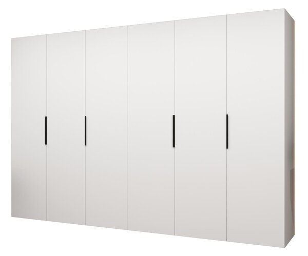 Ruhásszekrény 300 cm Mirabella 1 (fehér + fekete)