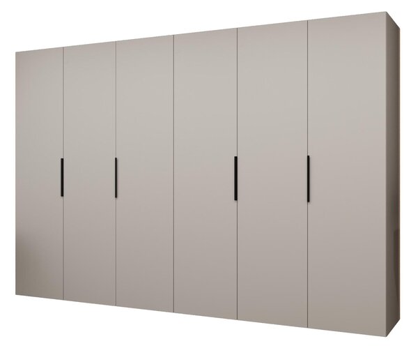 Ruhásszekrény 300 cm Mirabella 1 (kasmír + fekete)