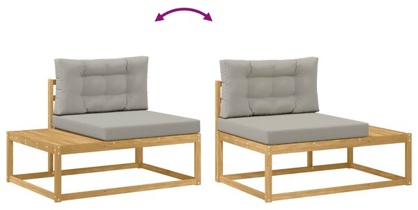VidaXL Kültéri kanapé szett Fehér 277,5 x 198,5 x 73 cm Poliészter