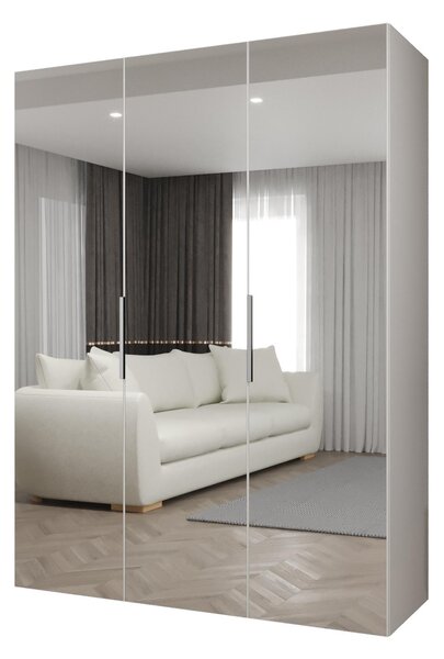 Ruhásszekrény 150 cm Mirabella 3 (fehér + kasmír)