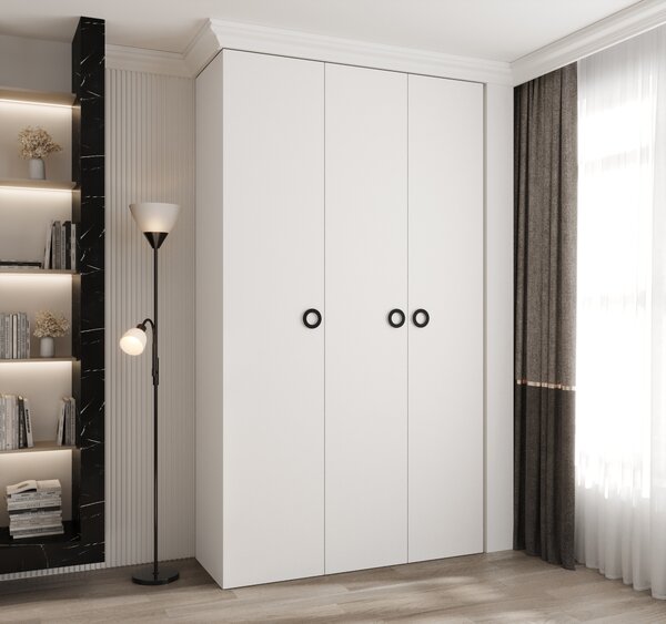 Ruhásszekrény 150 cm Carmela 40-1 (fehér + fekete)