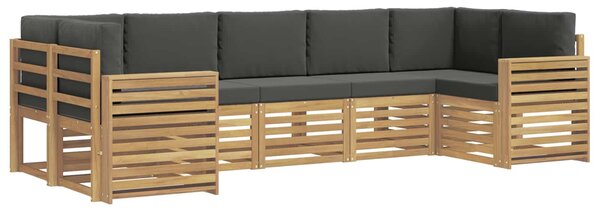 VidaXL Kültéri kanapé szett 7 pcs Fehér és Antracitszürke