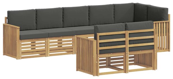 VidaXL Kültéri kanapé szett 8 pcs Fehér és Antracitszürke