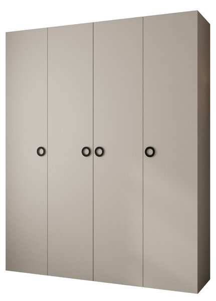 Ruhásszekrény 200 cm Carmela 40-1 (kasmír + fekete)