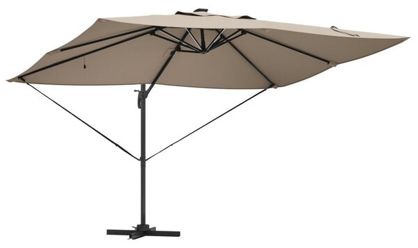 Konzolos Roma Napernyő LED-del Taupe 352x251x265 cm Alumínium