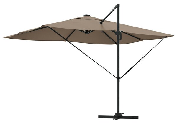 Konzolos Roma Napernyő LED-del Taupe 352x251x265 cm Alumínium