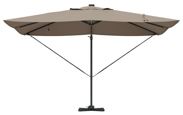 Konzolos Roma Napernyő LED-del Taupe 352x251x265 cm Alumínium