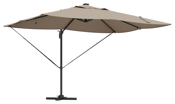 Konzolos Roma Napernyő LED-del Taupe 352x251x265 cm Alumínium