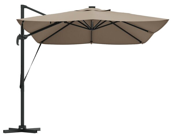 Konzolos Roma Napernyő LED-del Taupe 352x251x265 cm Alumínium
