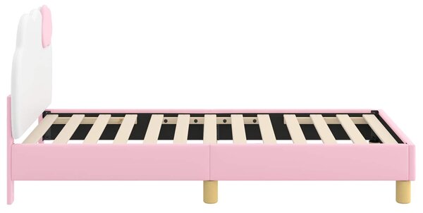 VidaXL Gyerekágy kerettel fejtámlával Rózsaszín 80 x 160 cm PU