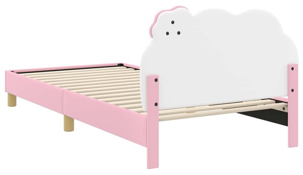 VidaXL Gyerekágy kerettel fejtámlával Rózsaszín 90 x 190 cm PU