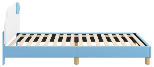 VidaXL Gyerekágy kerettel fejtámlával Kék 80 x 200 cm PU