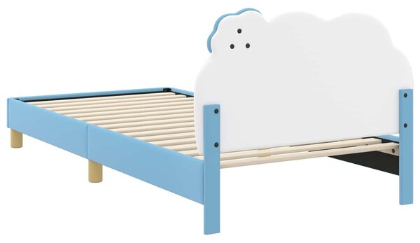 VidaXL Gyerekágy kerettel fejtámlával Kék 80 x 200 cm PU
