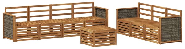 VidaXL Ülőgarnitúrák 8 pcs Tömör Akácfa