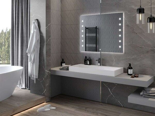 Mexen Ner LED Tükör - 80x60cm, Páramentesítő