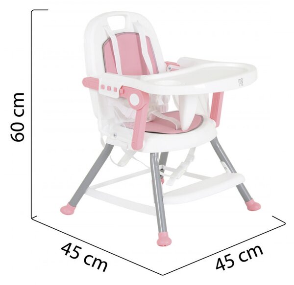 Moni Amaretti 3in1 etetőszék - Rózsaszín