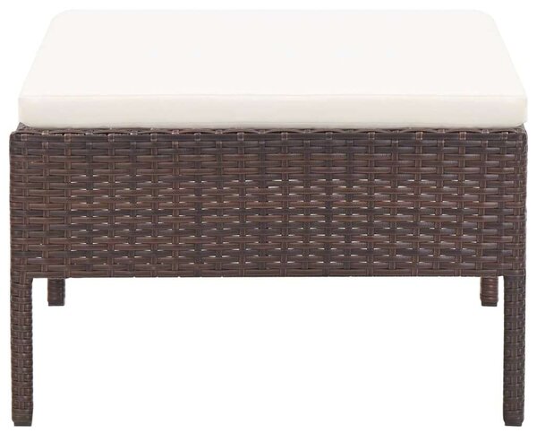 VidaXL Polyrattan Kerti Ülőgarnitúra - 3 részes
