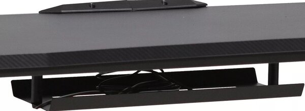 B-216 LED Gamer Íróasztal Fekete MDF Fém Vázzal