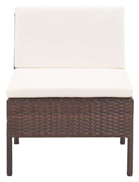 VidaXL Polyrattan Kerti Ülőgarnitúra - 3 részes